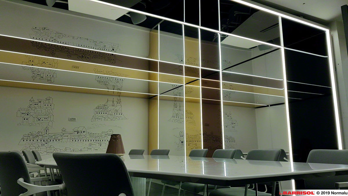 Barrisol Mirror for offices
